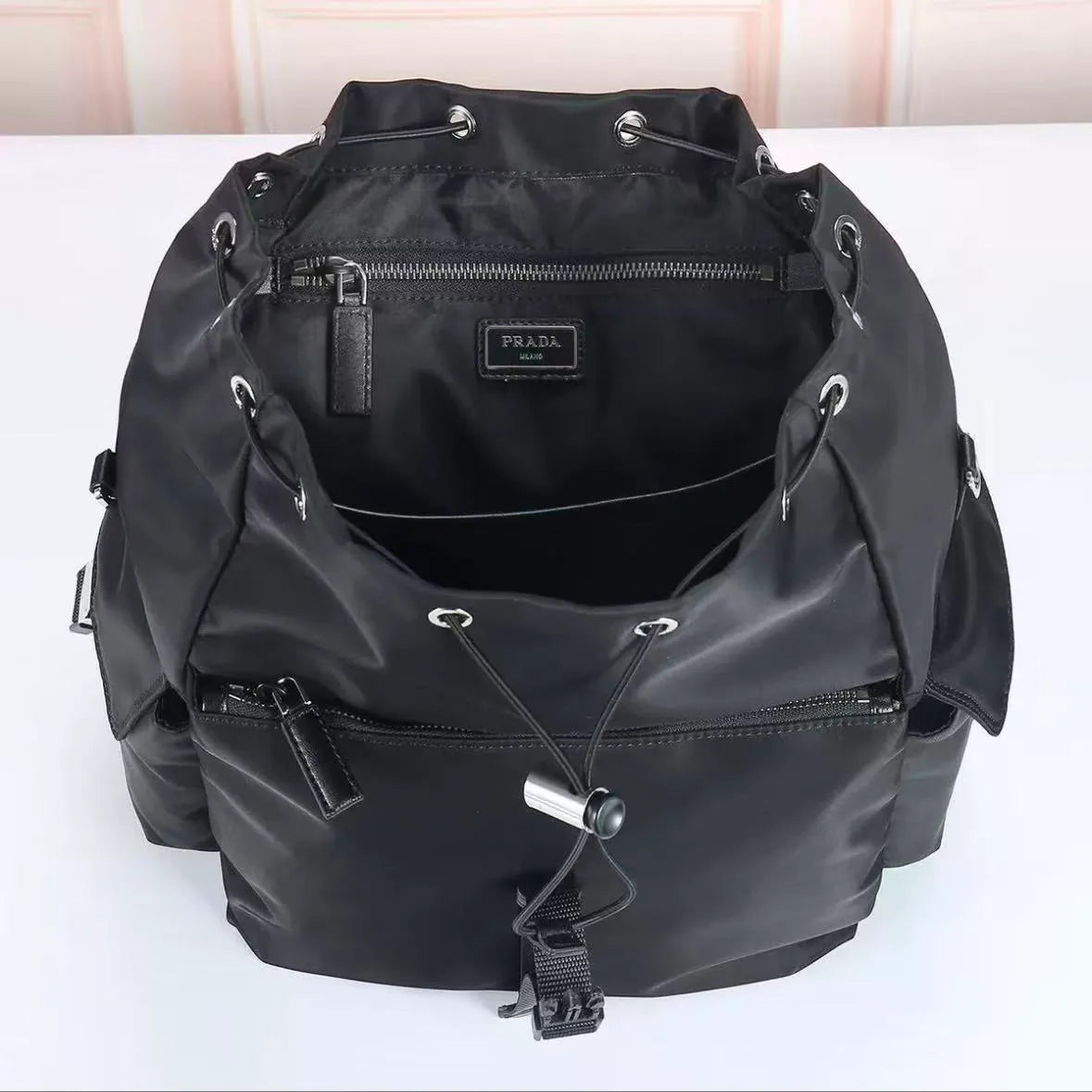 Solid Nylon Backpack