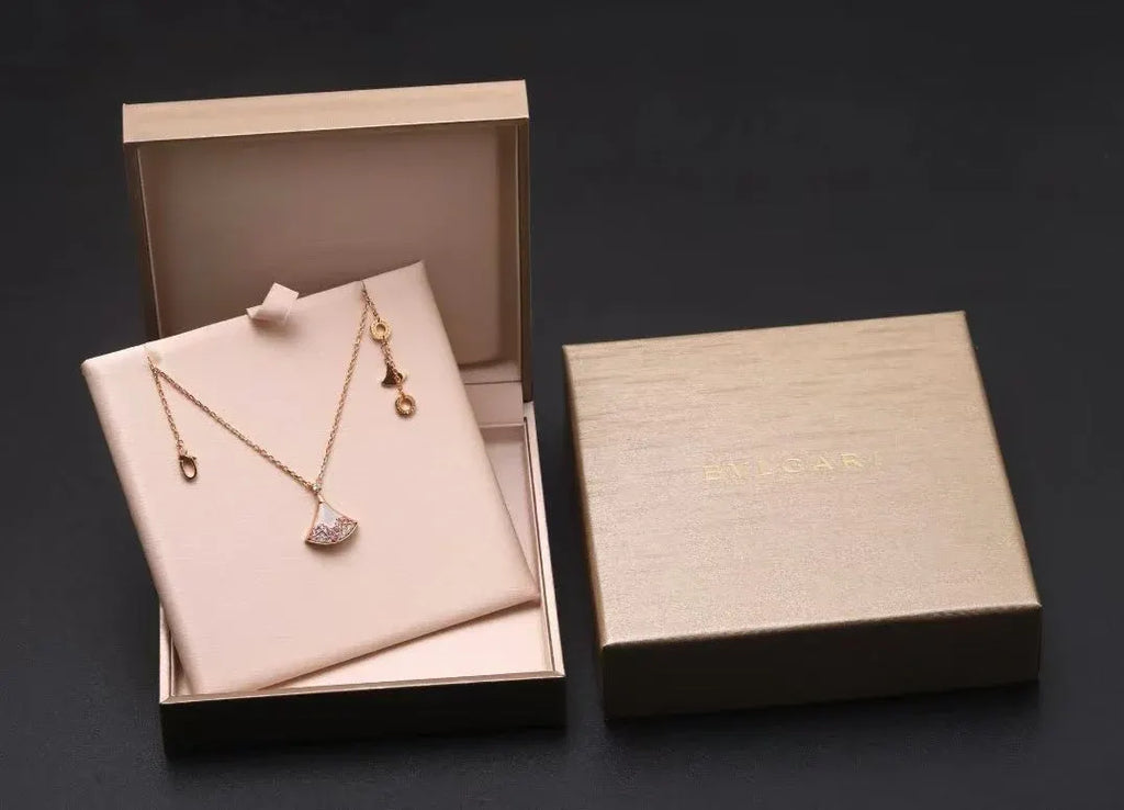 Colored Diamond Inlay Mother-of-Pearl Necklace