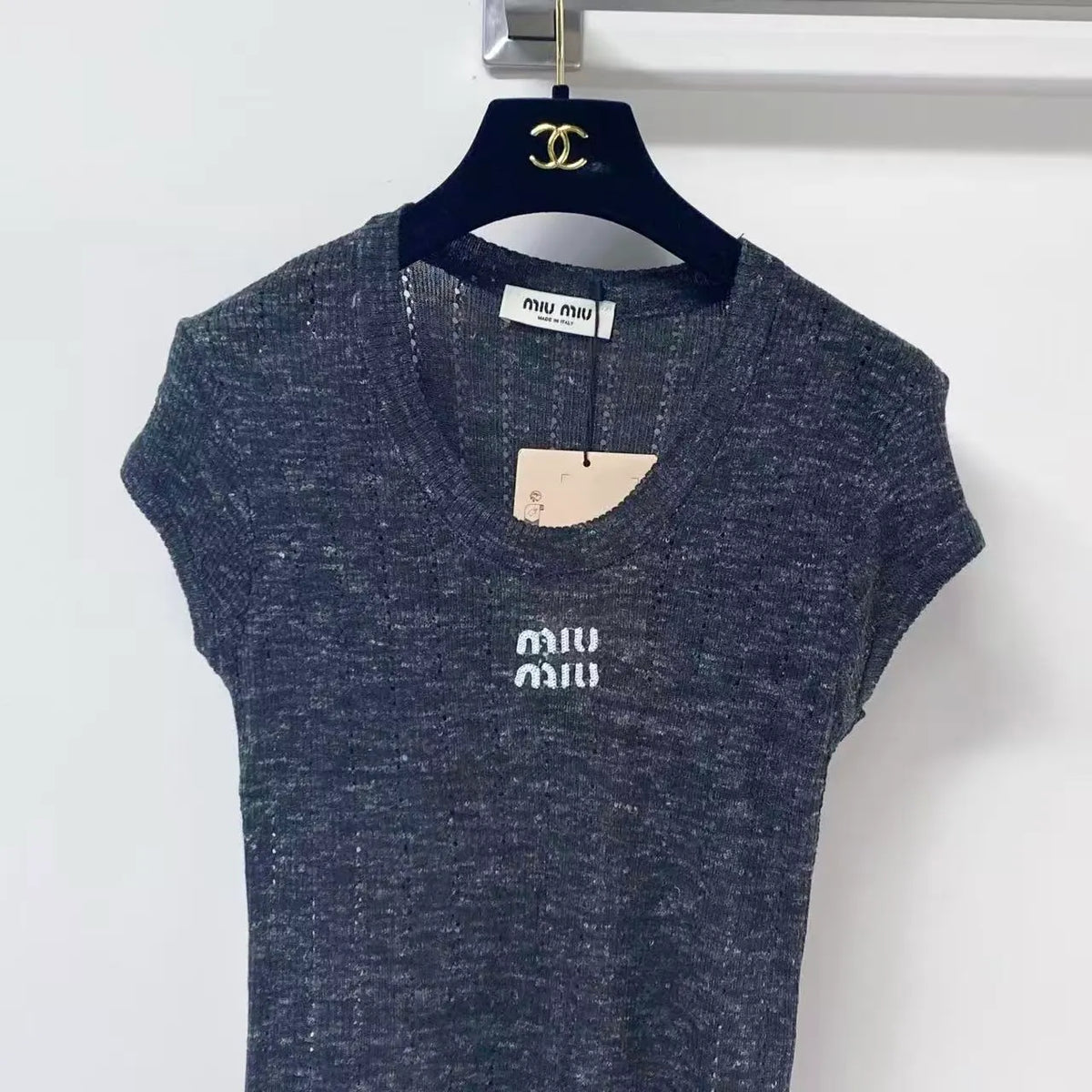Breathable Embroidered Knit Top