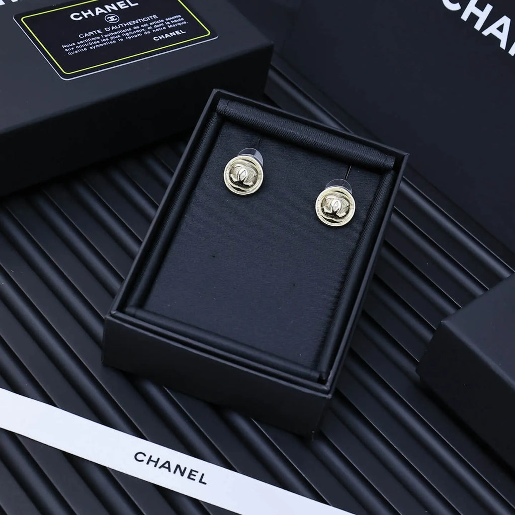 Vintage Brushed-Button Studs