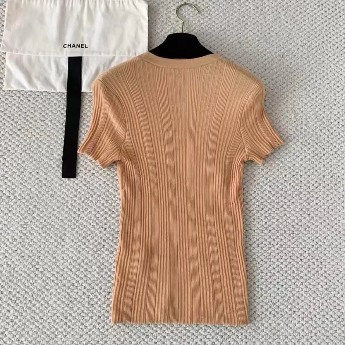 Ribbed Knit Short Sleeve