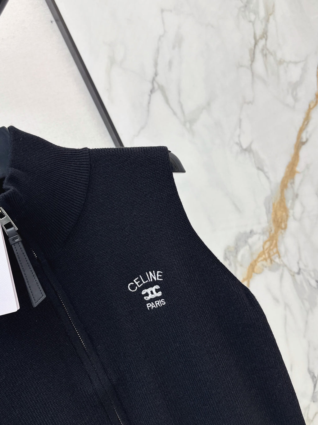 Mock Neck Zip Knit Vest
