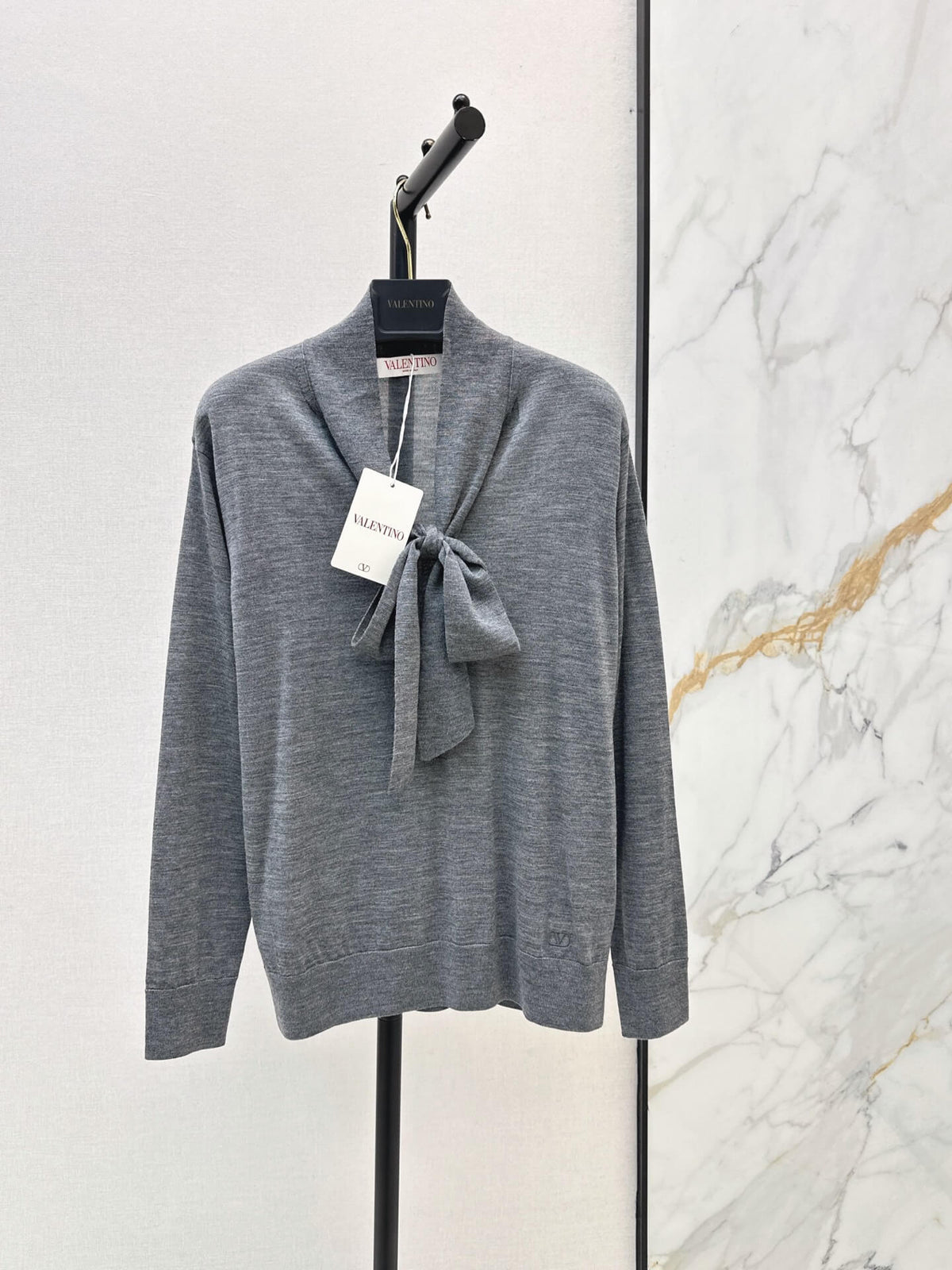 Ribbon Tie Long Sleeve Sweater