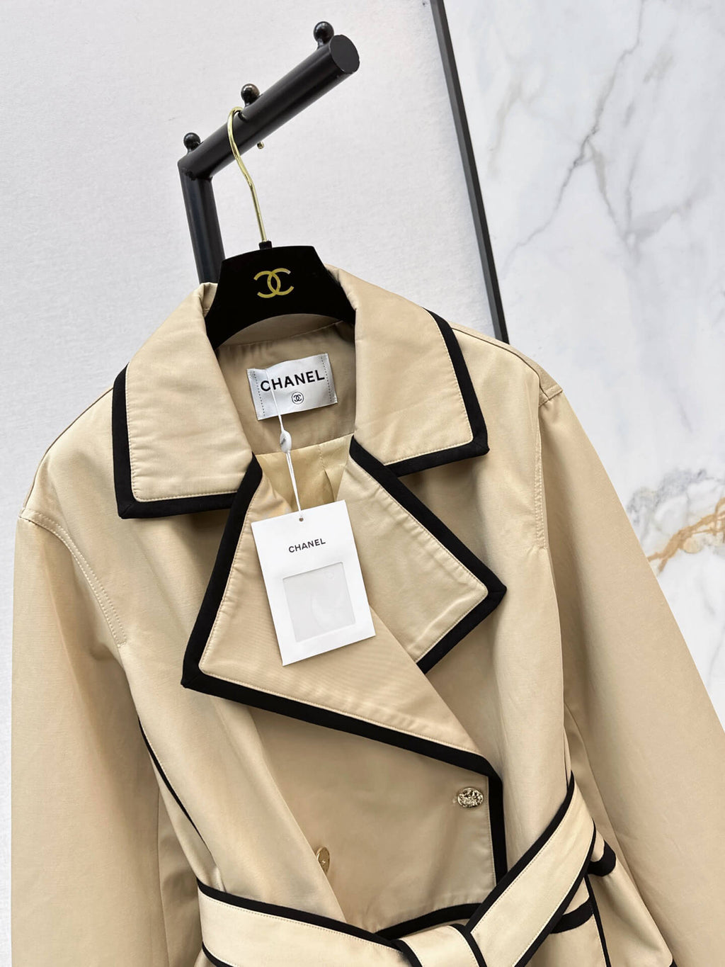 Double Breasted Belted Long Coat