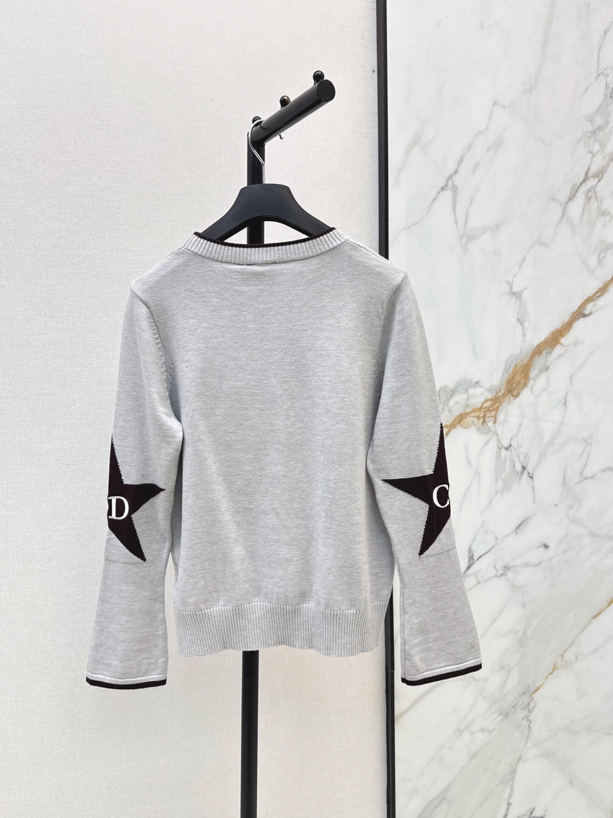 Star Pattern Long Sleeve Knit Top