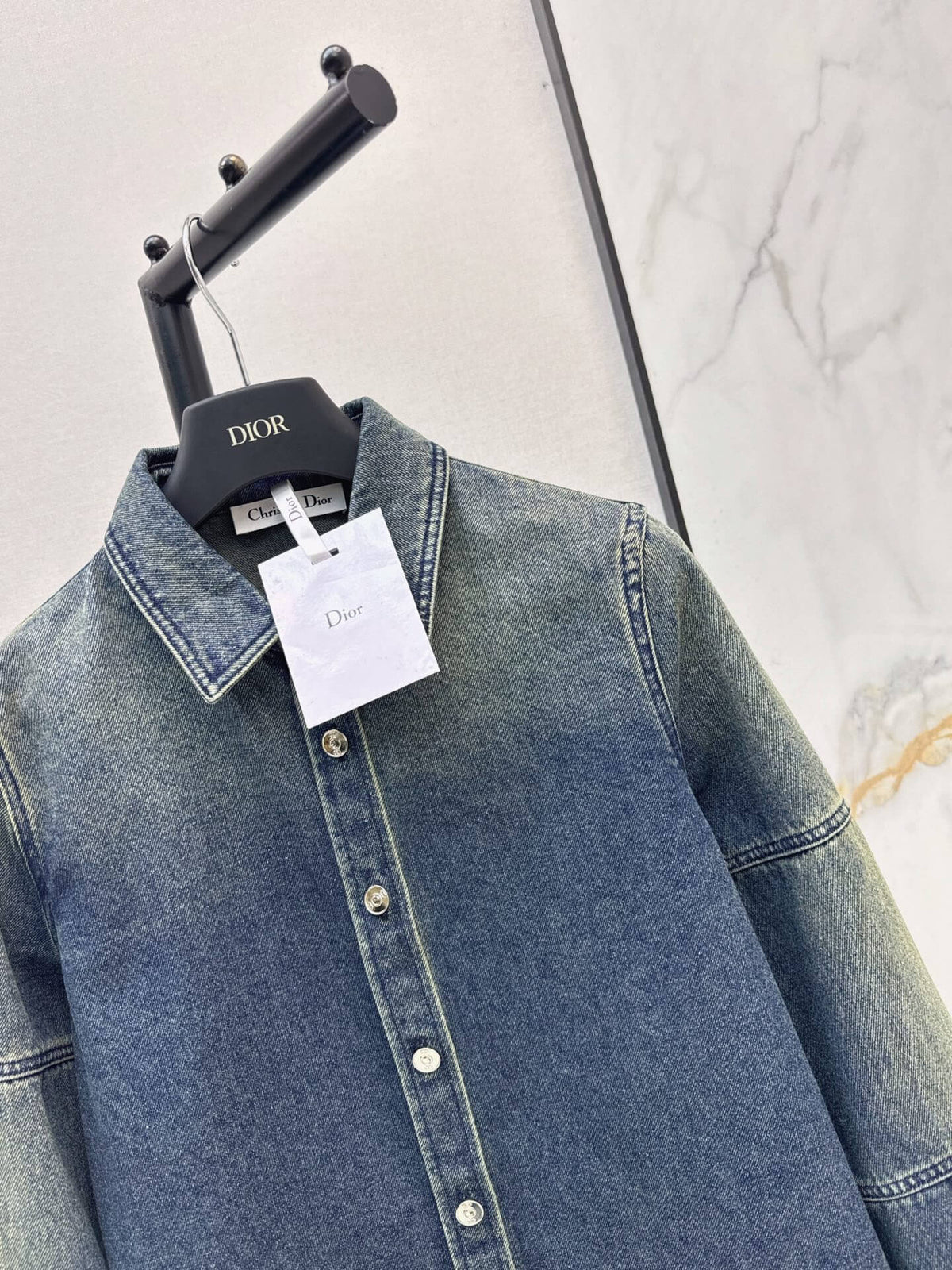 Distressed Panel Denim Jacket