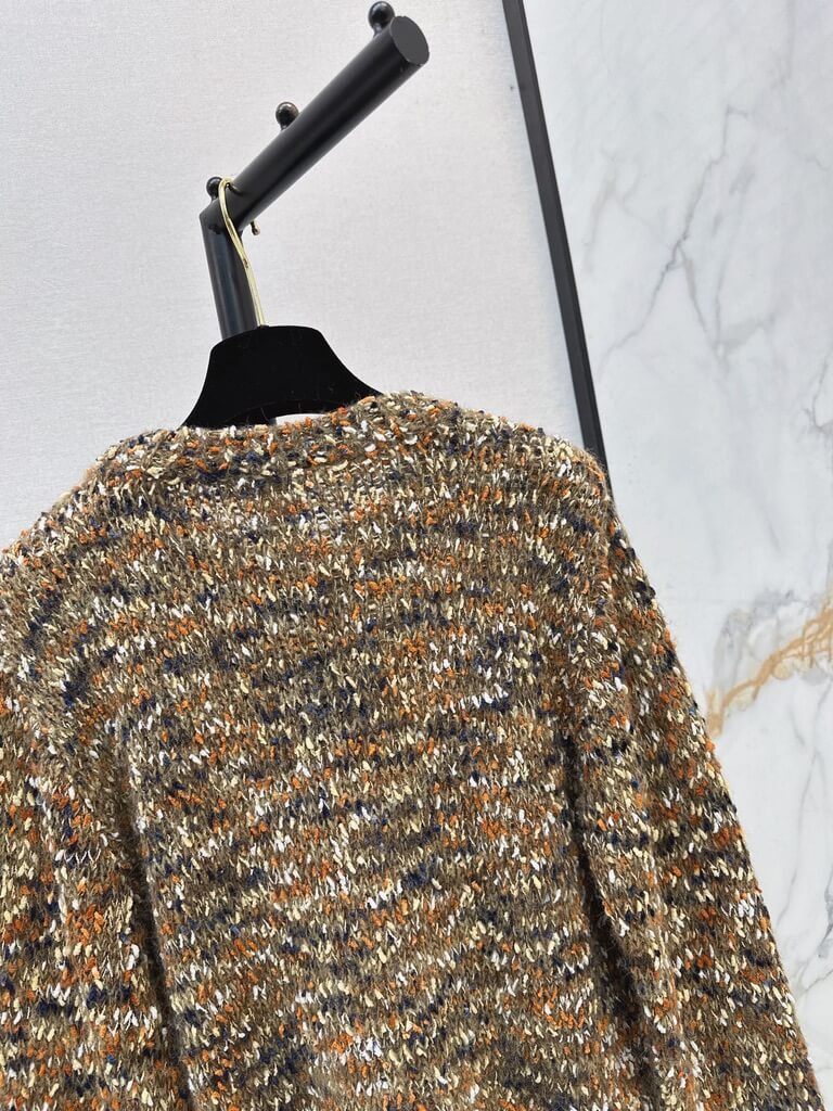 Marled Yarn Loose Fit Knit Sweater