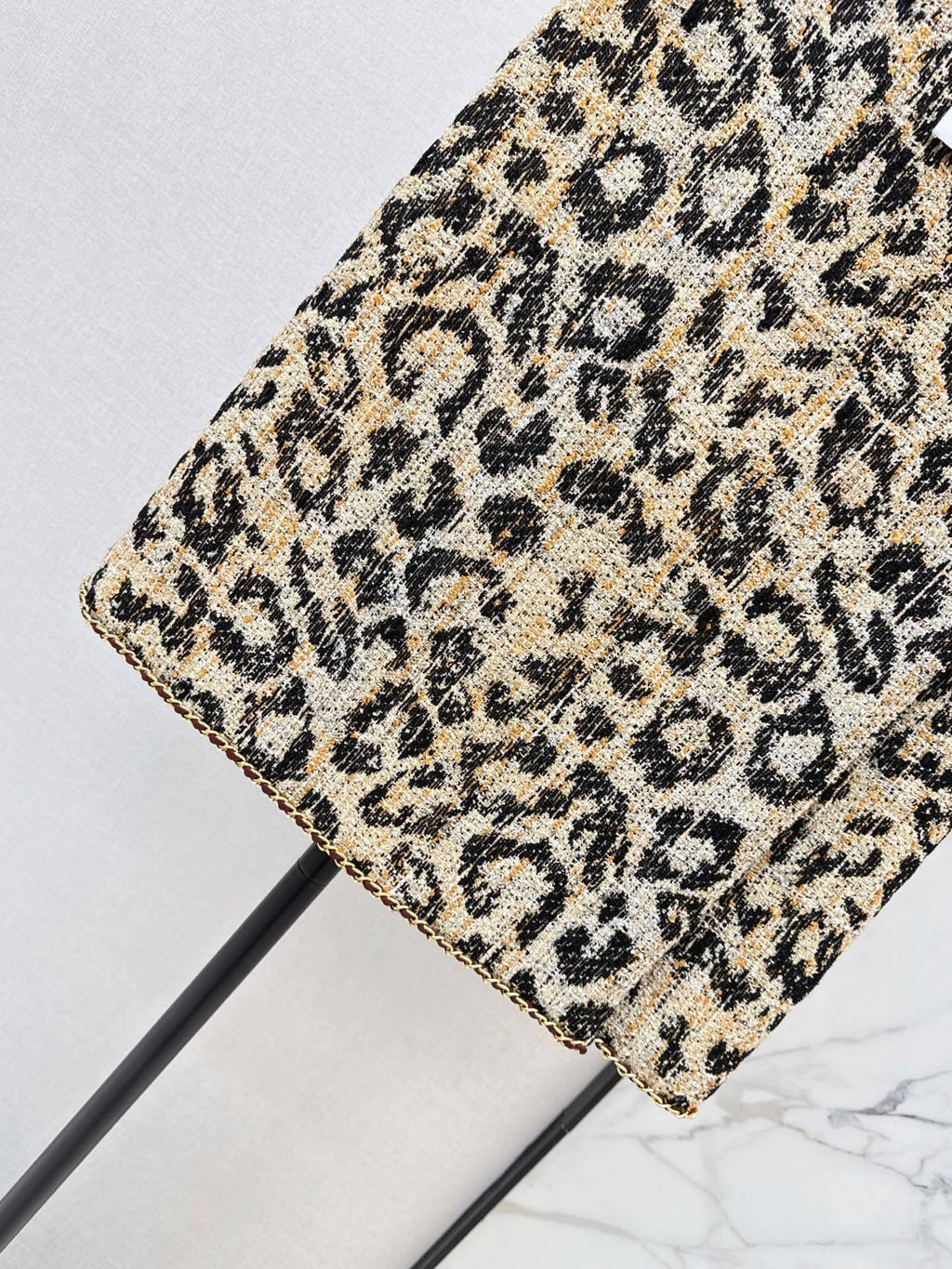 Leopard Tweed Jacket Skirt Set