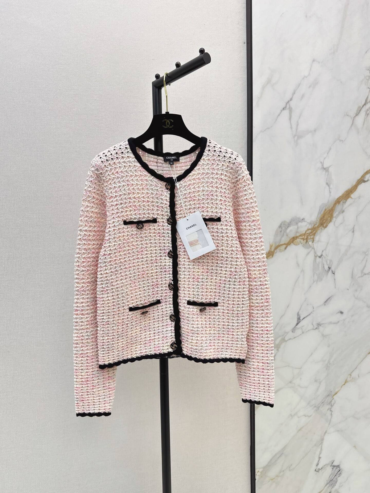 Contrast Trim Knit Cardigan