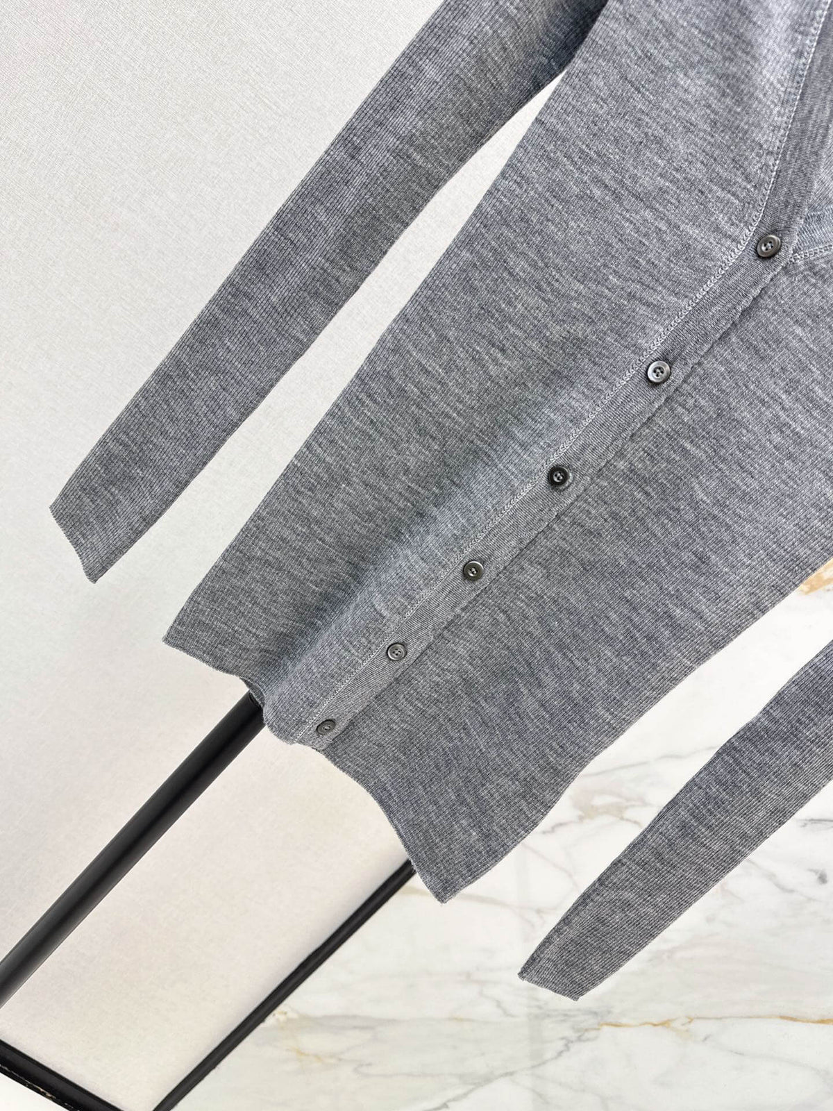 V Neck Button Knit Cardigan