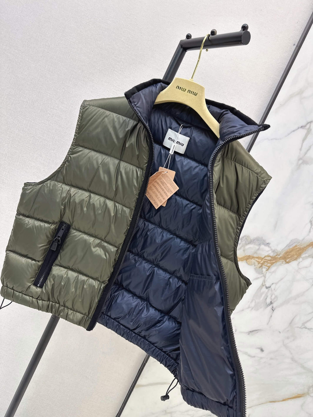 Stand Collar Quilted Vest