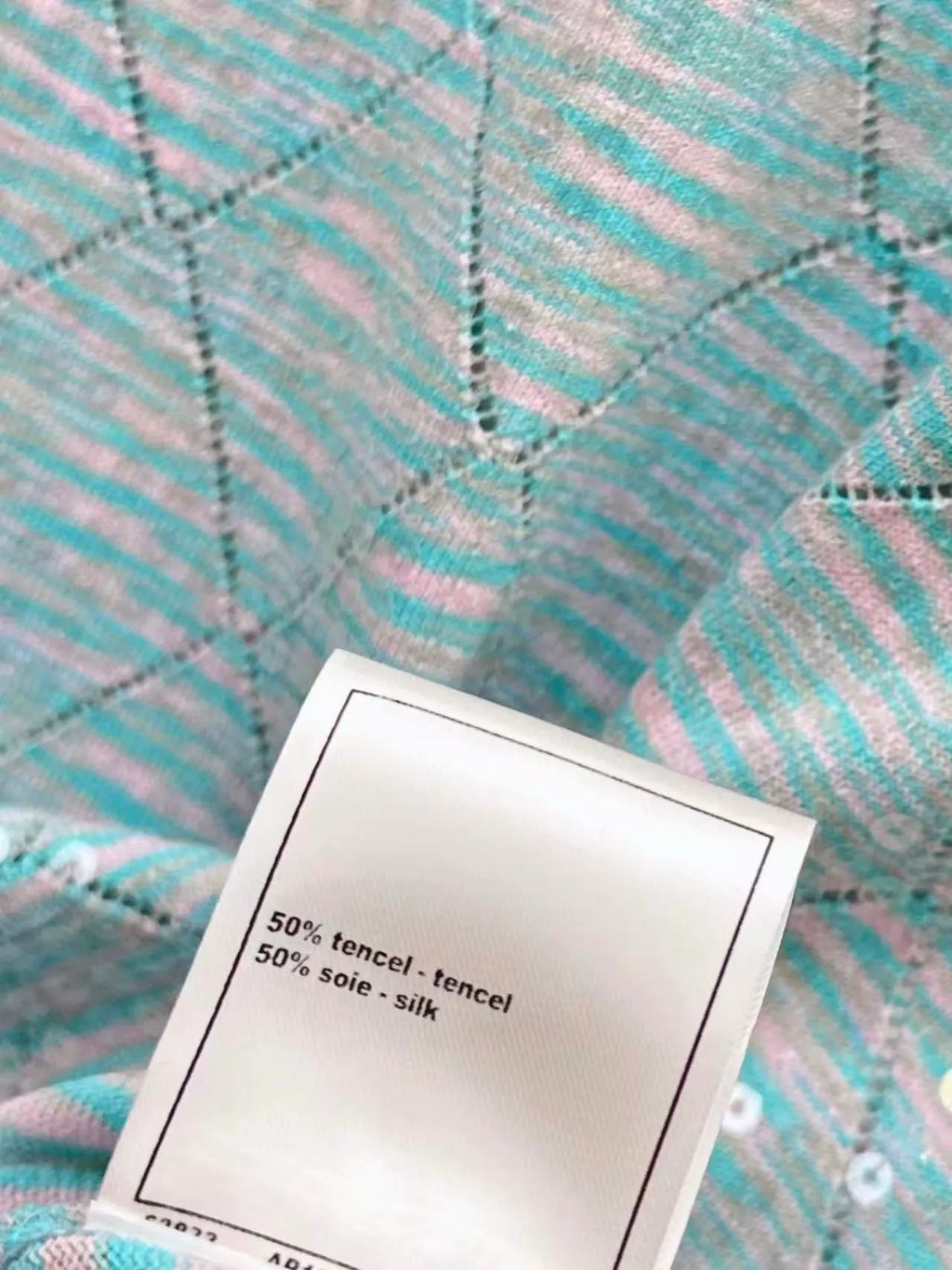 Yarn Diamond Pattern Short Sleeve