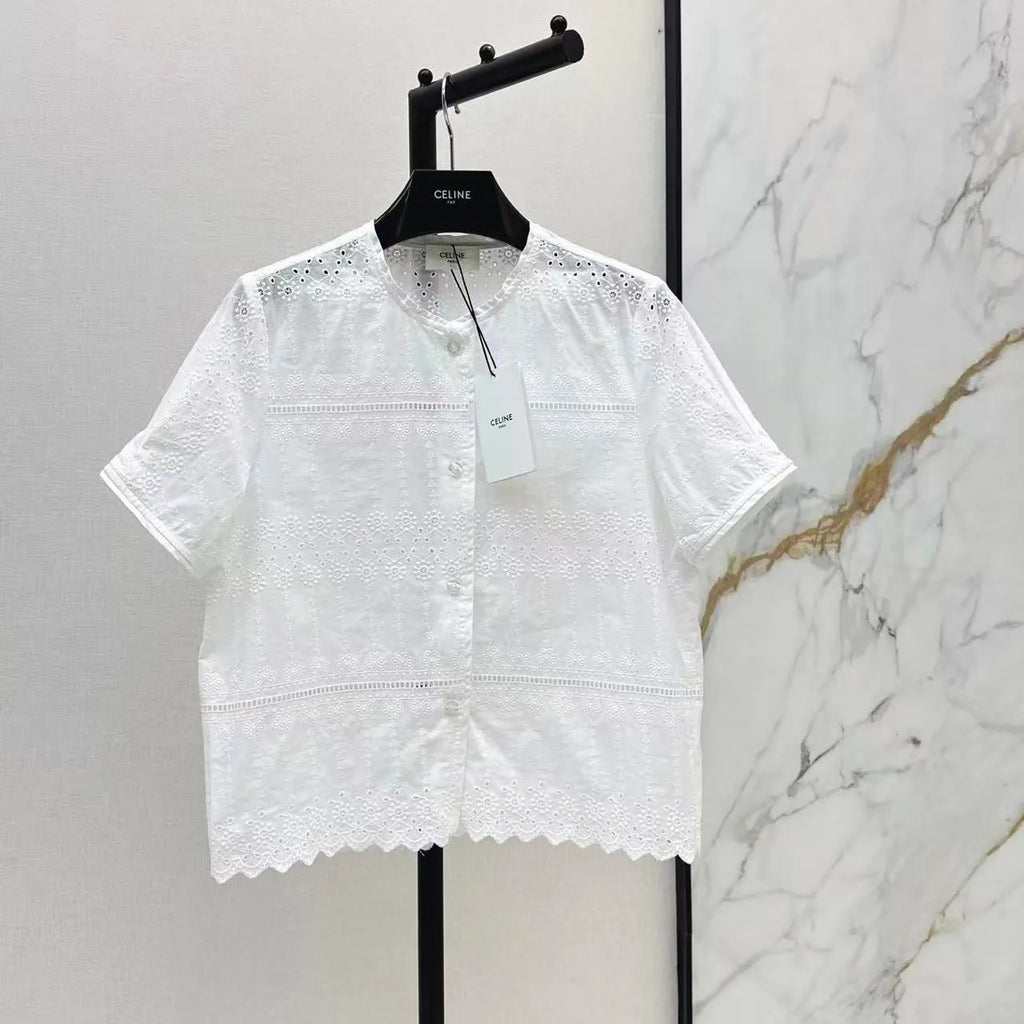 Eyelet Embroidered Shirt