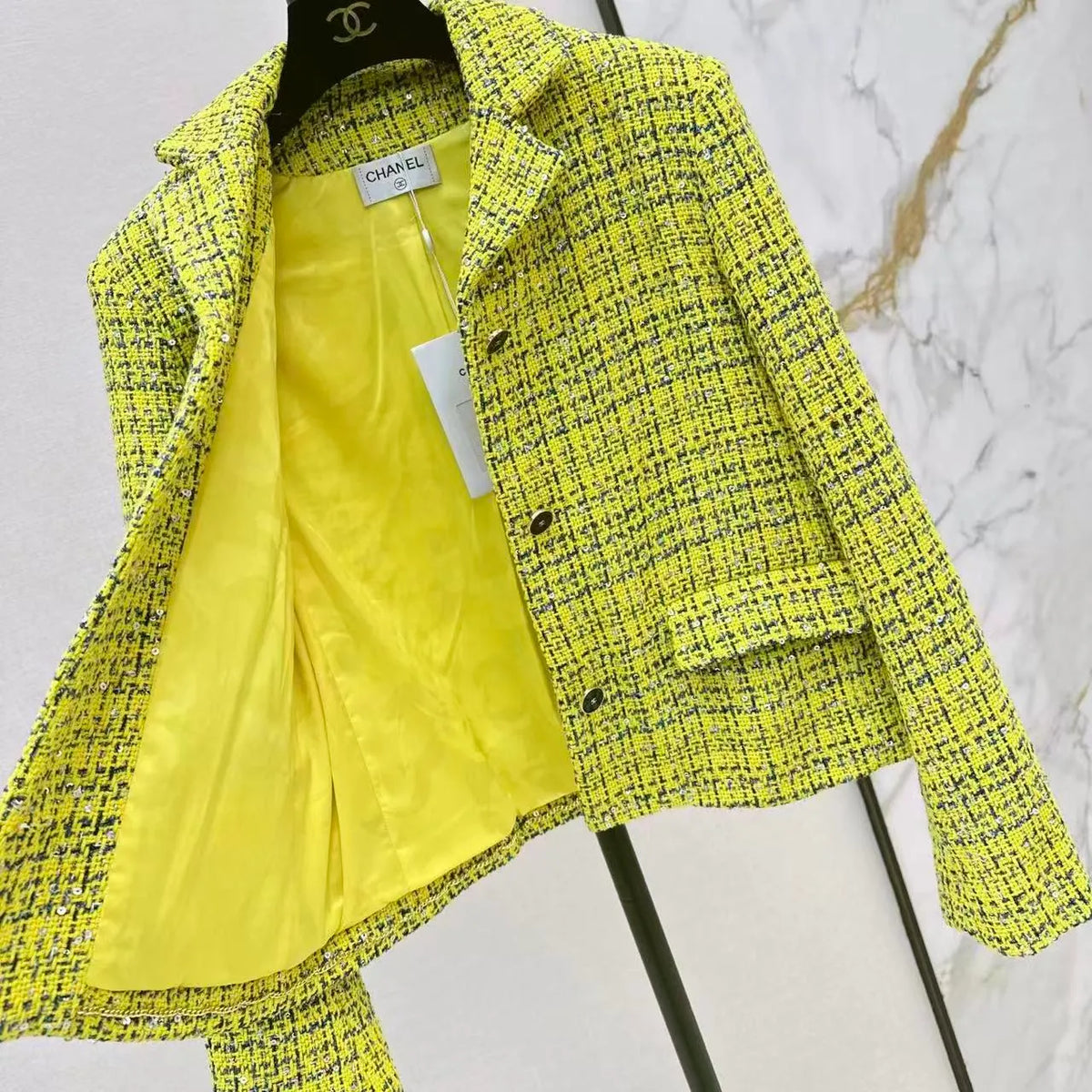 26PF Tailored Coat and High-Waist Skirt Set