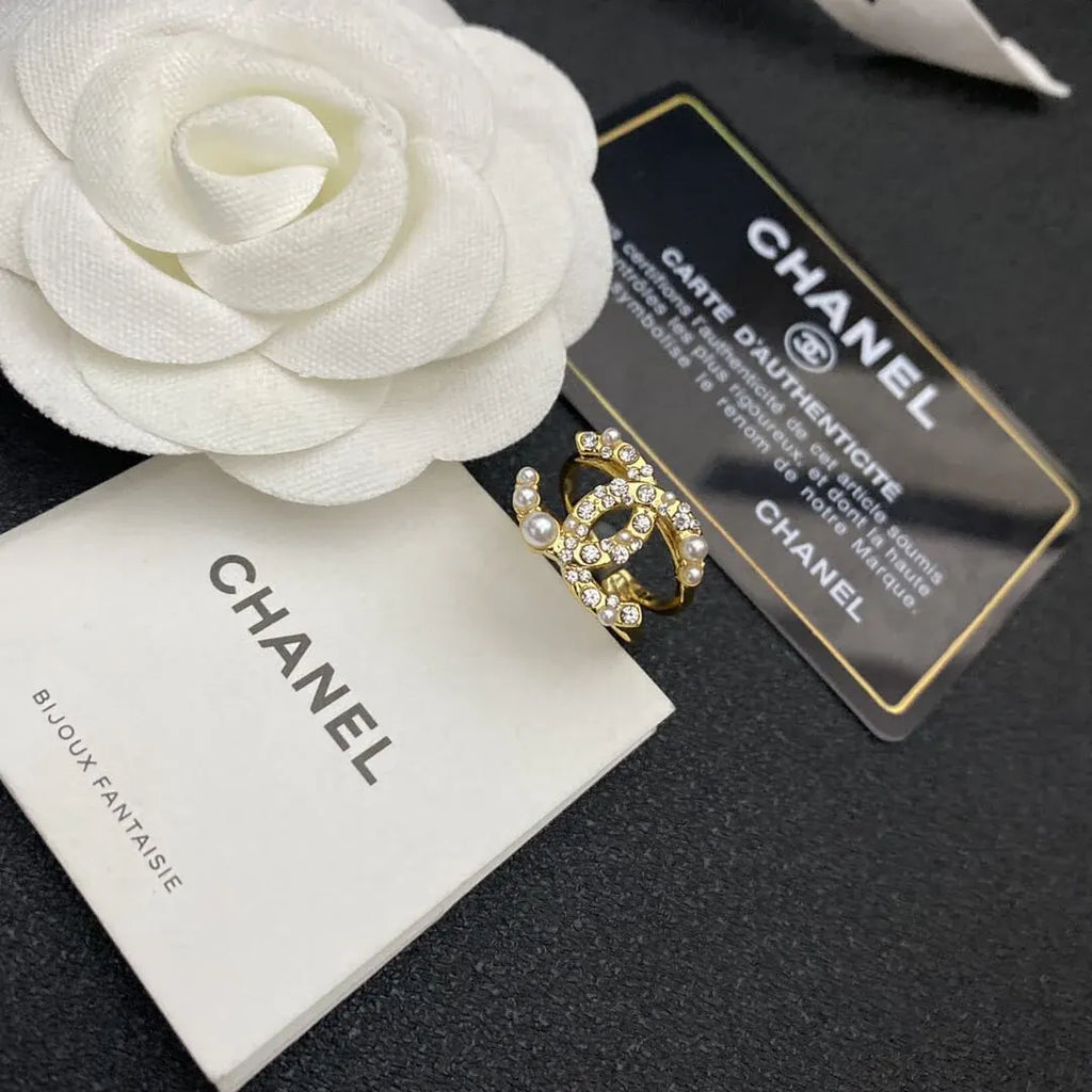 Letter Diamond Open Ring