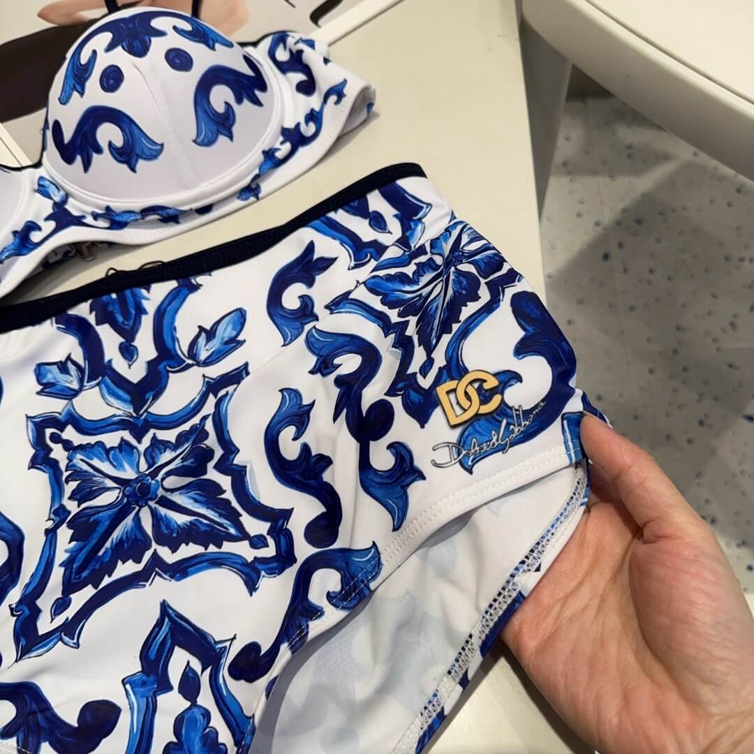 Blue Willow Pattern Swimsuit