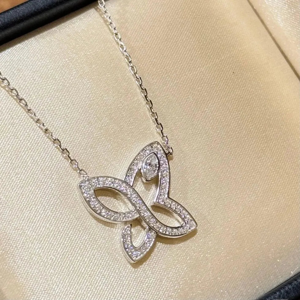 Chic Butterfly Diamond Necklace