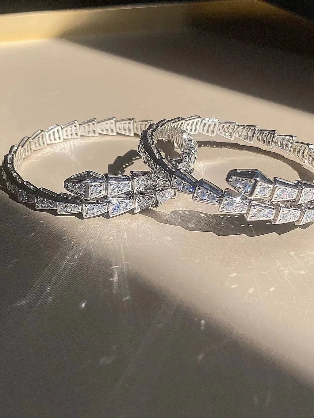 Snake Bone Full Diamond Bracelet