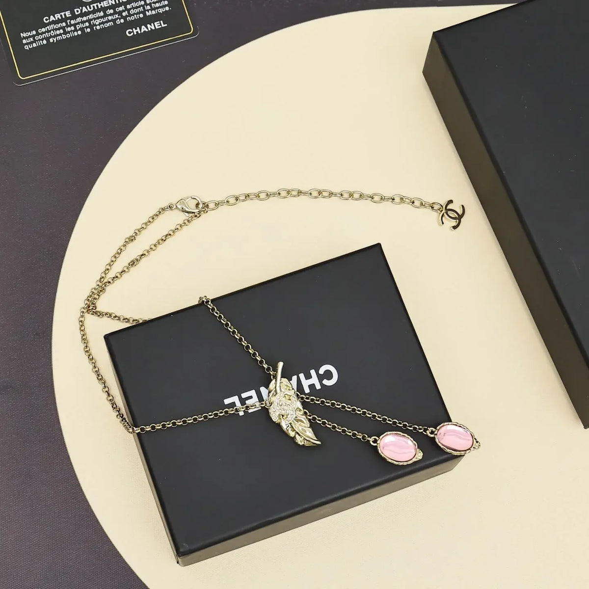 Trendy Peach Blossom Pendant Necklace