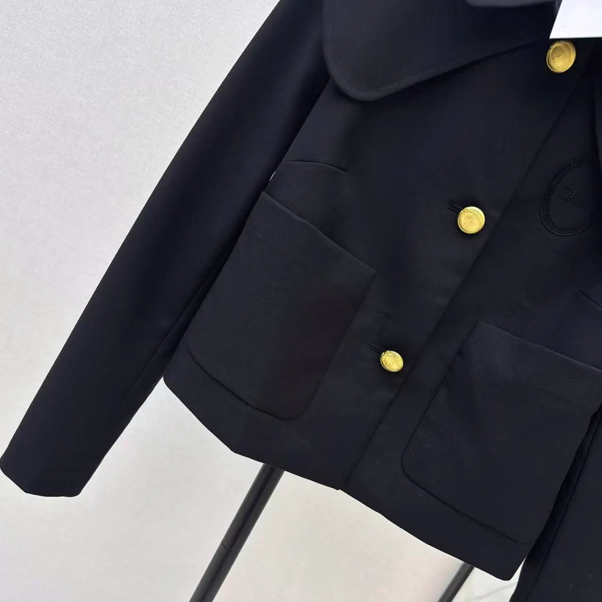 Nautical Collared Cropped Jacket