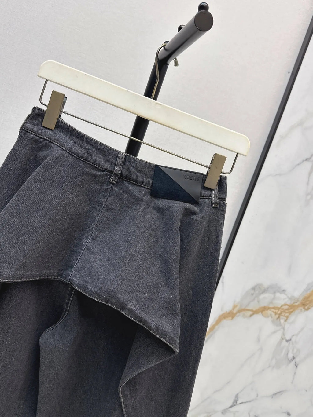 Logo Cropped Shirt Wide Leg Denim Set