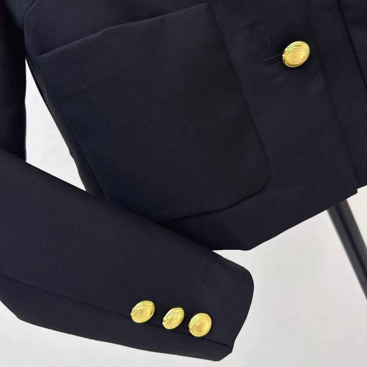 Nautical Collared Cropped Jacket