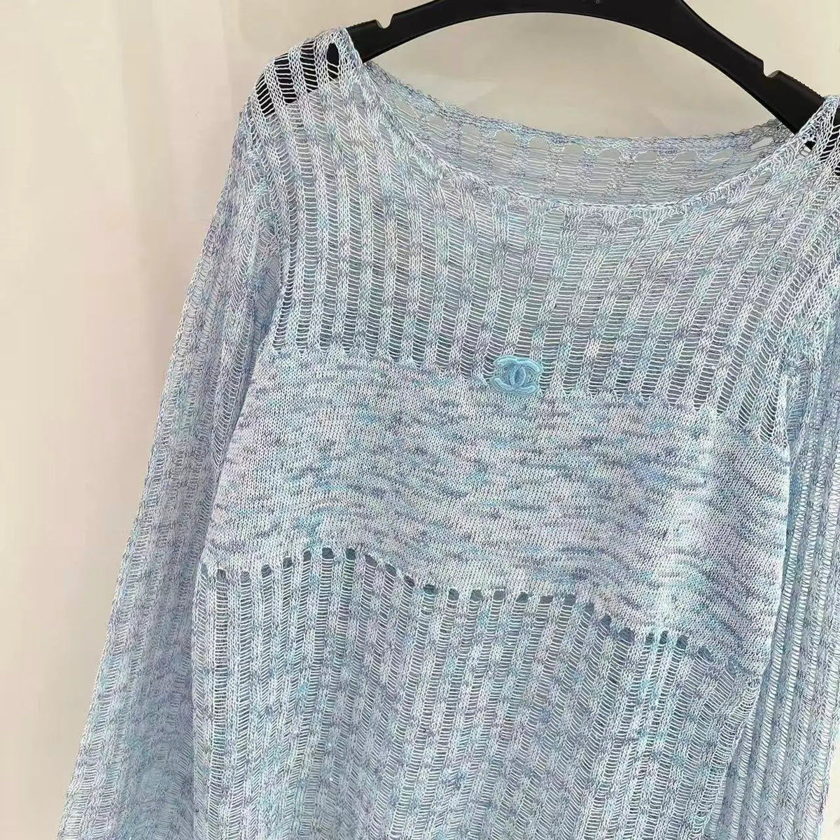 Vertical Mesh Knit Top
