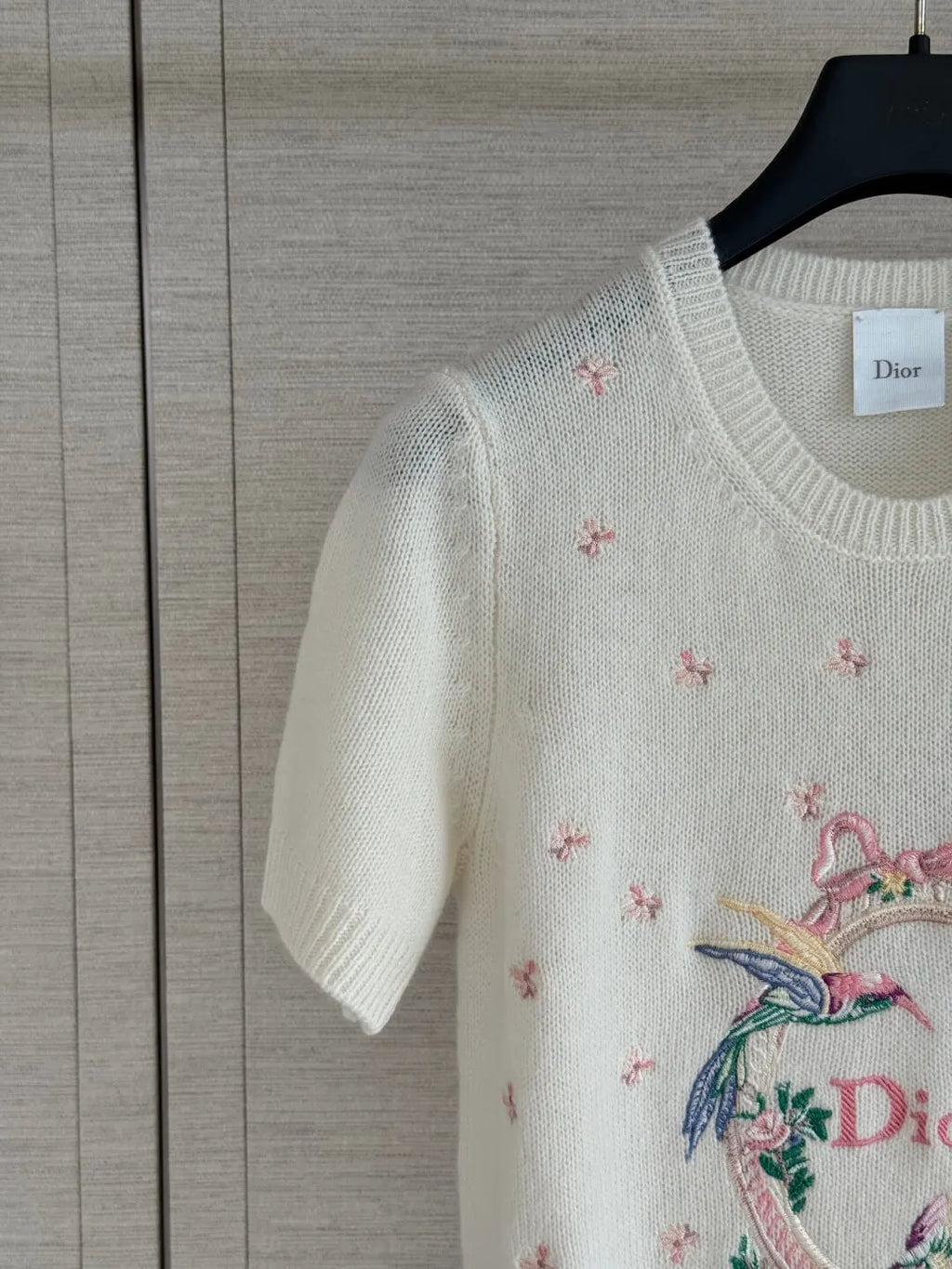 Short Sleeve Embroidered Sweater