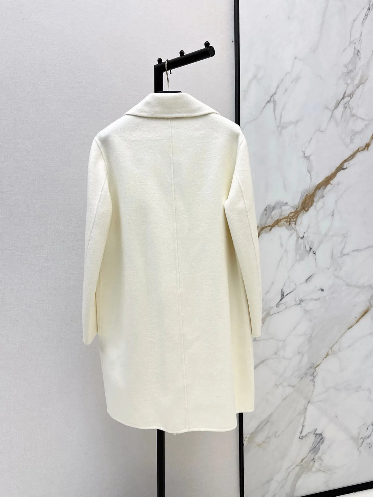 Classic Lapel Straight Wool Coat