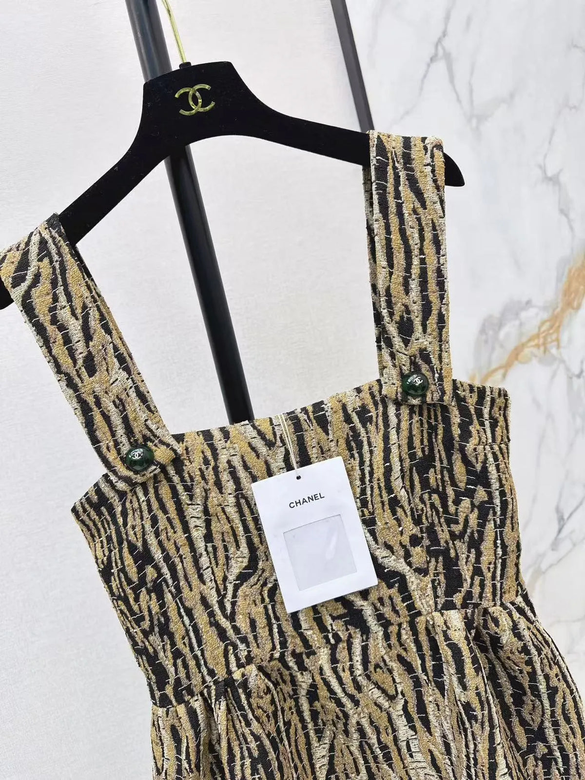 Woven Textured Leopard Dress
