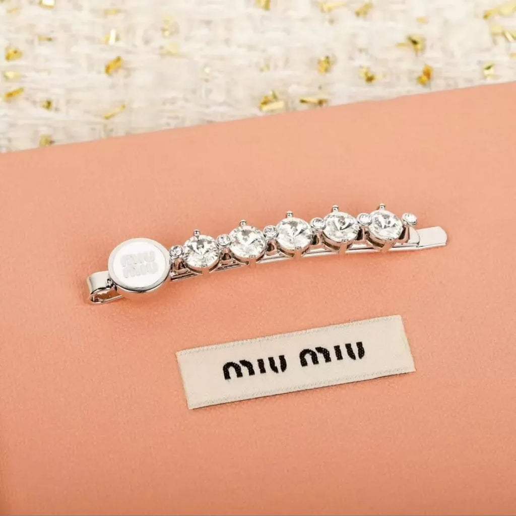 Fashionable Enamel & Diamond Hair Clip