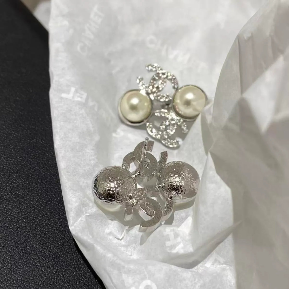Pearl Embellished Crystal Earrings