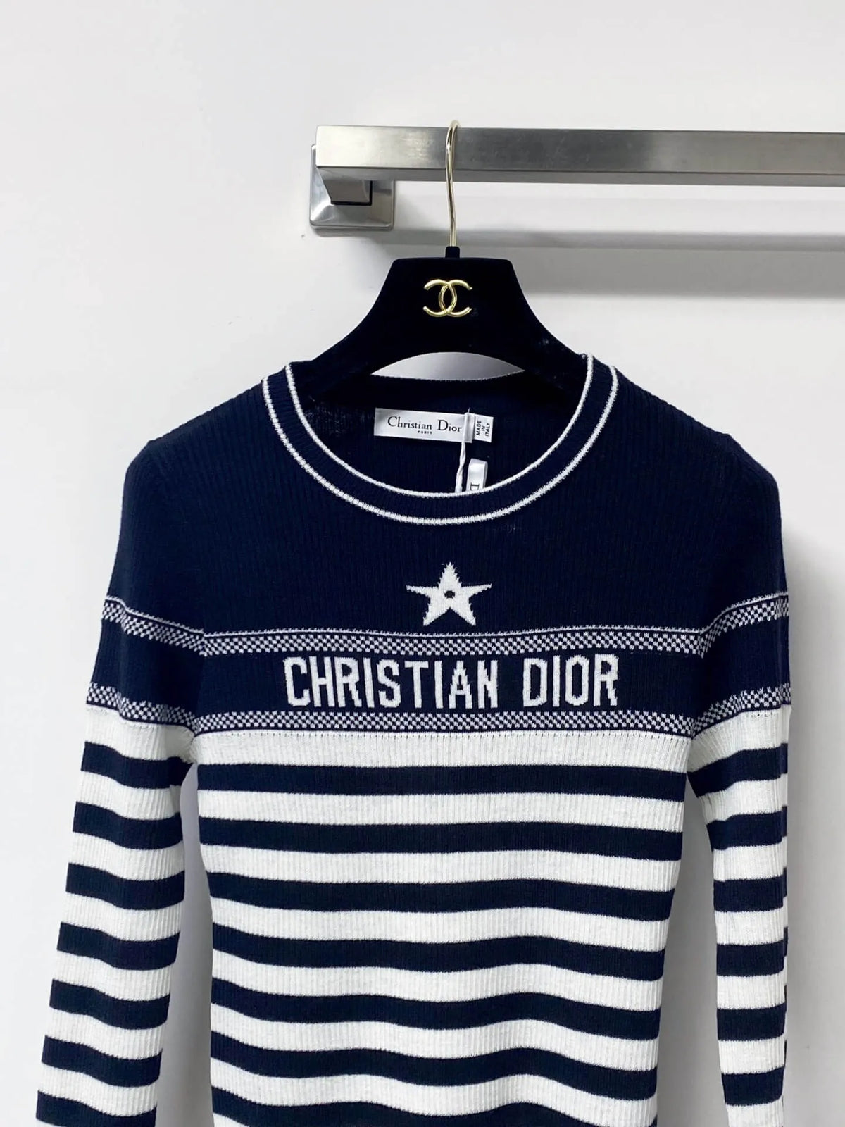 Nautical Striped Slim Knit Top